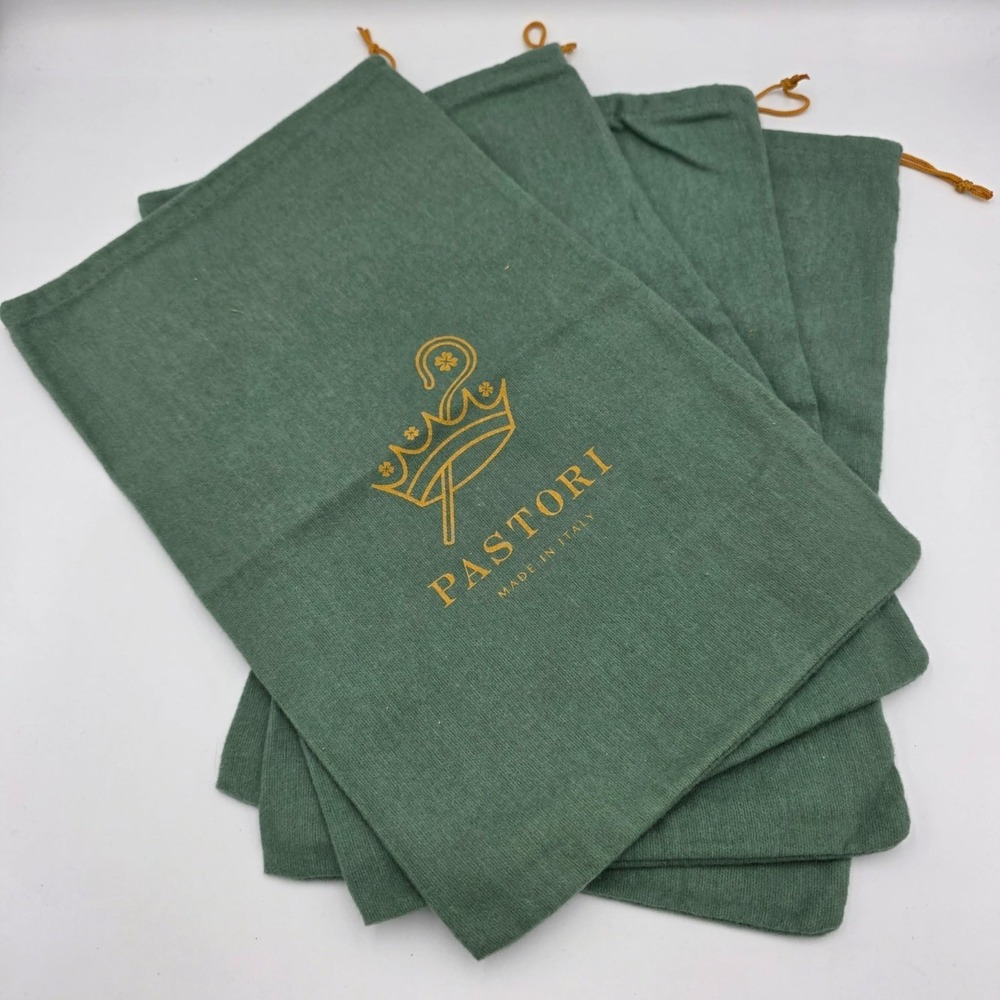 Pastori Made in Italy Logo Dust Bag 9" x 14" Travel Storage Shoe Cover (4 Bags)